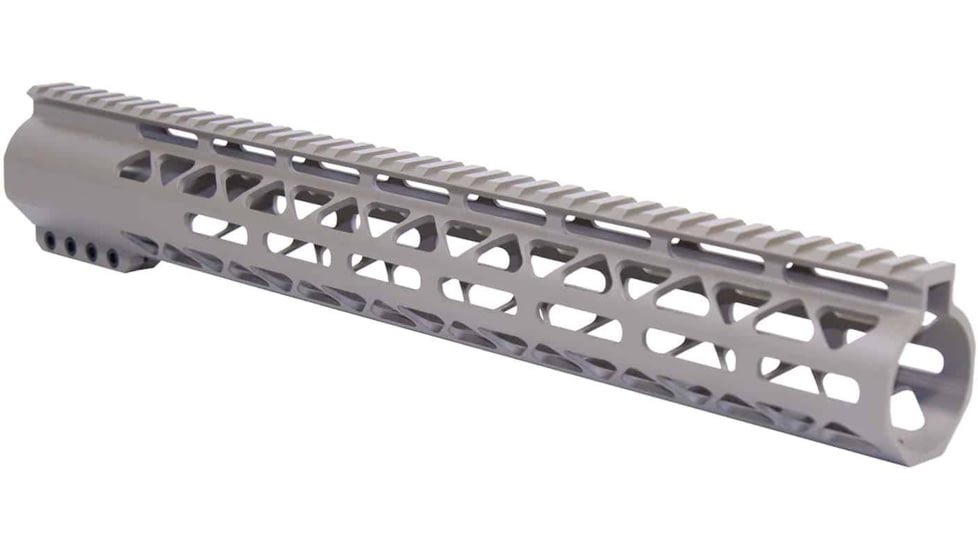 Guntec USA AR-308 15in Air-Lok Series M-LOK Compression Free Floating Handguard w/ Monolithic Top Rail, Flat Dark Earth, GT-15ALC-308-FDE