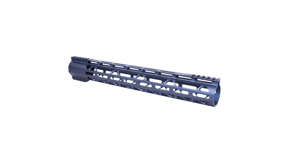 Guntec USA AR-308 15in AIR-LOK Series M-LOK Compression Free Floating Handguard With Monolithic Top Rail Gen 2, Anodized Grey, GT-15ALC-G2-308-GREY