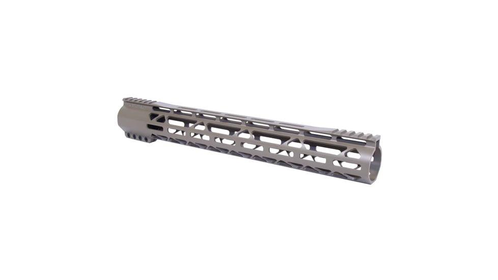 Guntec USA AR-308 Air-Lok Series M-LOK Compression Free Floating Handguard w/ Monolithic Top Rail Gen 2, Cerakote Flat Dark Earth, GT-15ALC-G2-308-FDE