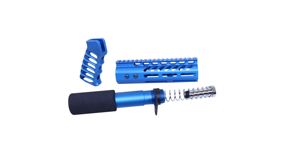 Guntec USA AR .308 Pistol Furniture Set, Anodized Blue, AR-PISTOL-SET-MLK-308-BL