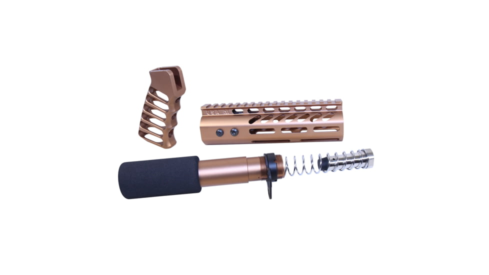 Guntec USA AR .308 Pistol Furniture Set, Anodized Bronze, AR-PISTOL-SET-MLK-308-B