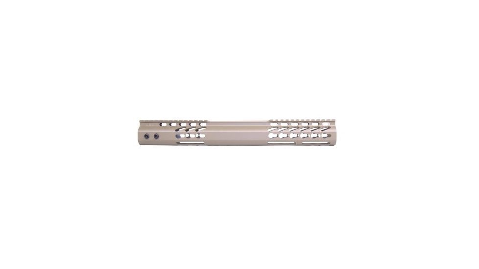GUNTEC USA AR15 Slick Side 15in Free Floating Keymod Handguard, Flat Dark Earth SLKSIDE-15HG-FDE