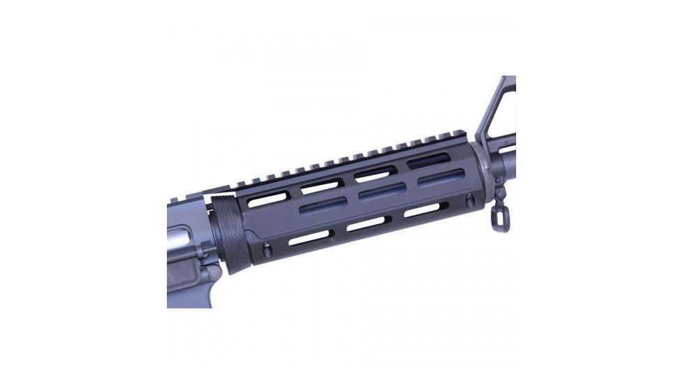 Guntec USA Free Float Handguard, AR-15, M-LOK, Monolithic Top Rail, Carbine Length, 7 inch, T6 Aluminum, Black GT-CAR7-MLK, EDEMO2