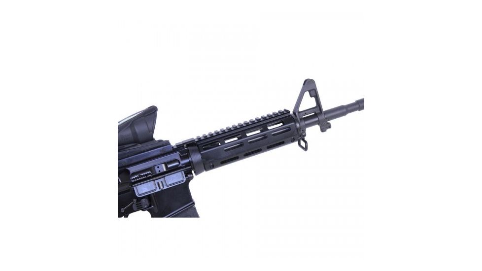 Guntec USA Free Float Handguard, AR-15, M-LOK, Monolithic Top Rail, Carbine Length, 7 inch, T6 Aluminum, Black GT-CAR7-MLK, EDEMO2