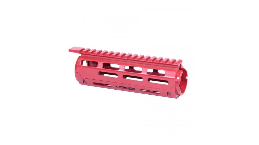 Guntec USA Free Float Handguard, AR-15, M-LOK, Monolithic Top Rail, Carbine Length, 7 inch, T6 Aluminum, Cerakote Red GT-CAR7-MLK-CRED