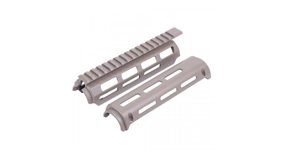 Guntec USA Free Float Handguard, AR-15, M-LOK, Monolithic Top Rail, Carbine Length, 7 inch, T6 Aluminum, Flat Dark Earth GT-CAR7-MLK-FDE