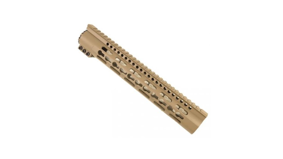 GUNTEC USA Slim Profile 12in Free Floating Keymod Handguard,Cerakote Flat Dark Earth TPH-12-FDE
