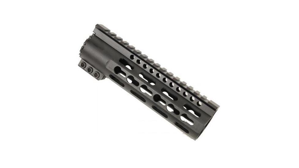 GUNTEC USA Slim Profile 7in Free Floating Keymod Handguard,Anodized Black TPH-7