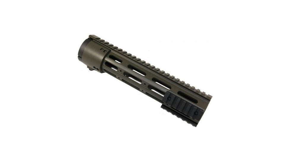 GUNTEC USA Thin Profile Free Floating Handguard w/Removable Rails Monolithic Top Rail,10in,Cerakote OD Green BA78-10-G