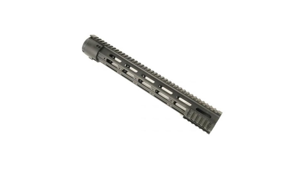 GUNTEC USA Thin Profile Free Floating Handguard w/Removable Rails Monolithic Top Rail,15in,Steel Barrel Nut,Anodized BA78-15