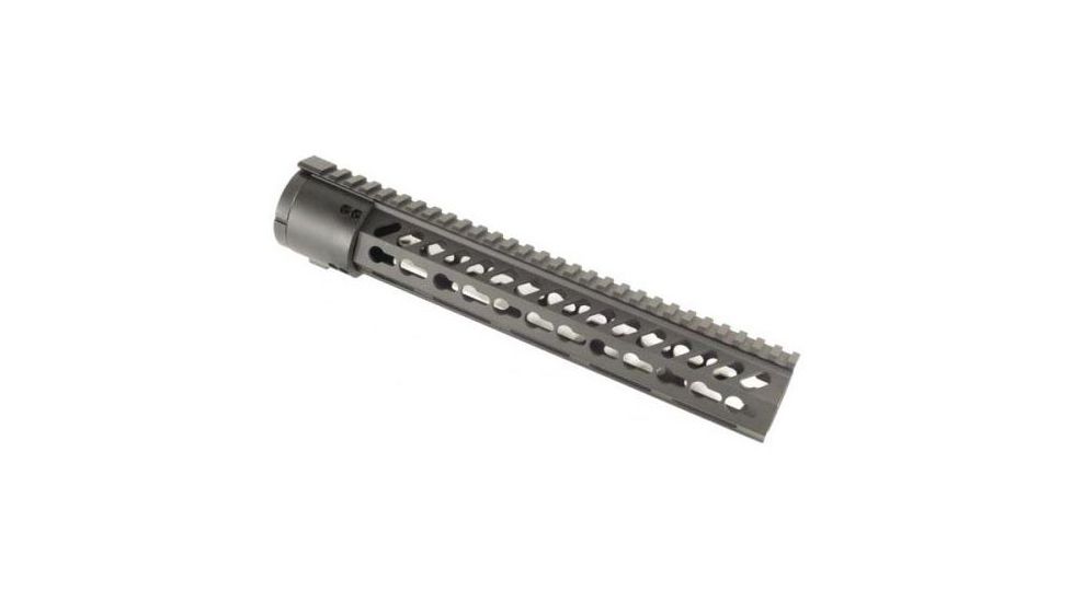 GUNTEC USA Thin Profile Free Floating Keymod Handguard w/Removable Rails Monolithic Top Rail,.308 Cal,12in,Anodized Black CK308-K-12