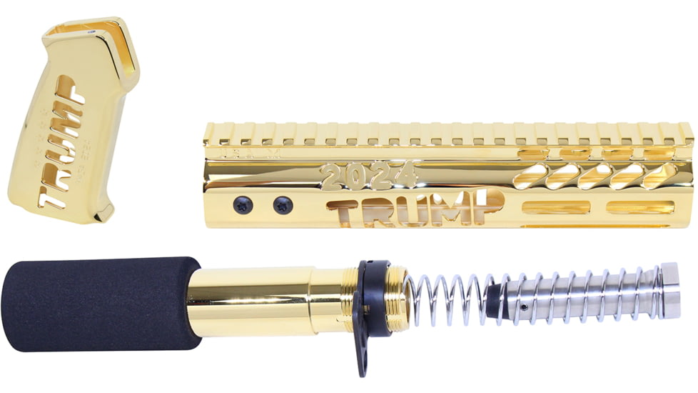 Guntec USA Trump Series Premium Limited Edition AR-15 Pistol Furniture Set, 24K Gold Plated, TRUMP-PIS-SET-LE