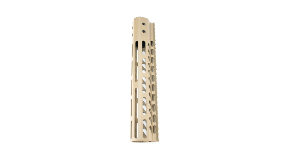 Guntec USA Ultra Lightweight Thin M-Lok Free Floating Handguard w/Monolithic Top Rail, 10in, Cerakote Flat Dark Earth, GT-10MLK-FDE