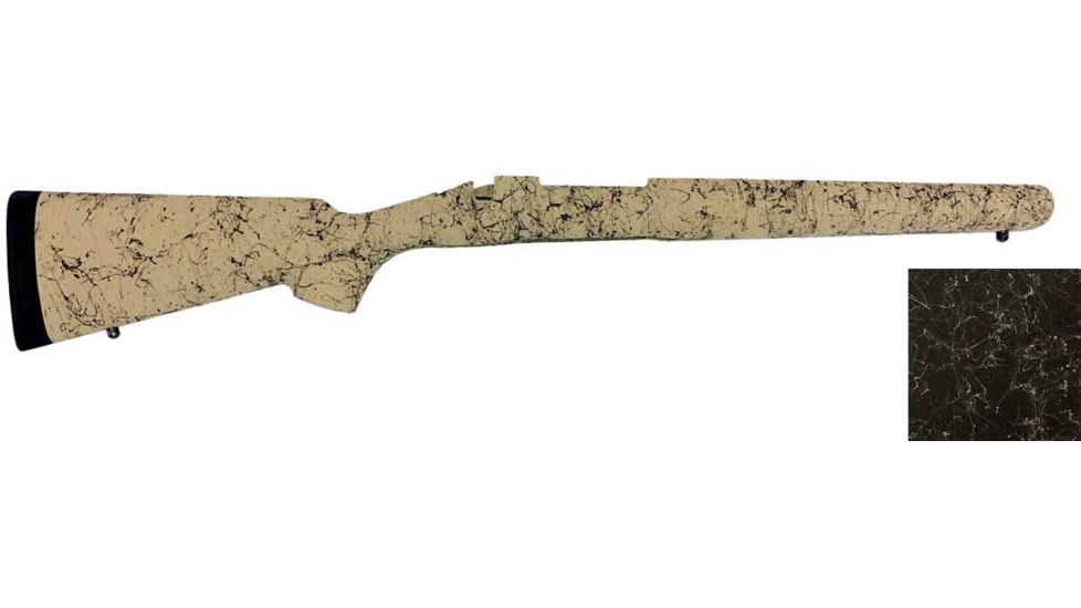 H-S Precision Remington 700 BDL Varmint Rifle Stock, LA, RH, Black/Grey, 32in O.A.L., 13.5in L.O.P., PSV029-Black/Grey