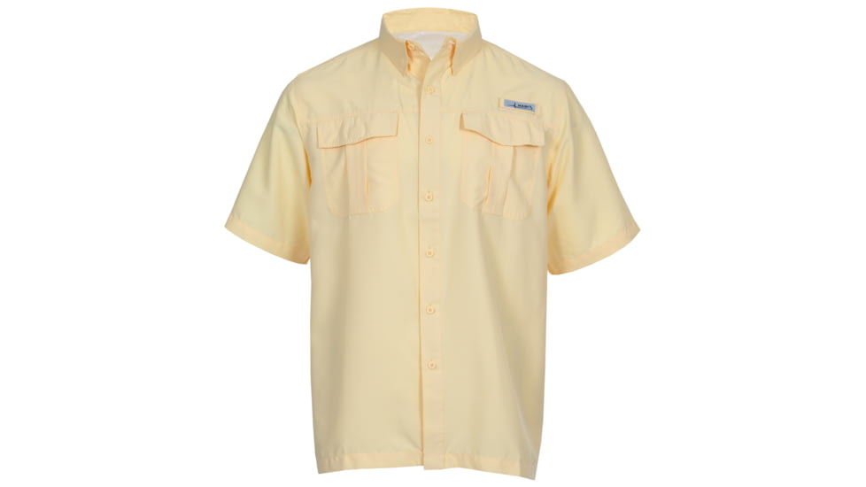 Habit Belcoast River Guide Short Sleeve Fishing Shirt - Mens, Pale Banana, 4XL, TS1347-843-4X