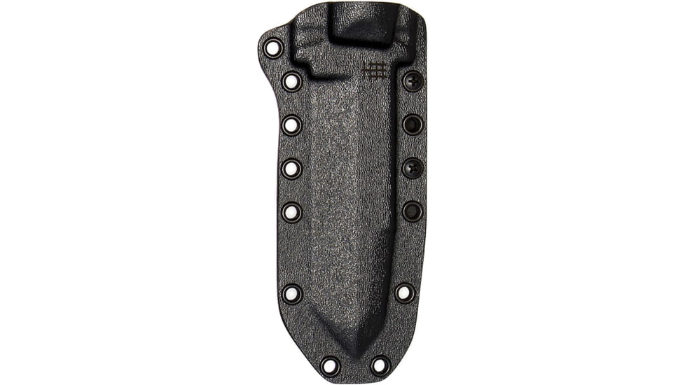 Halfbreed Blades Medium Infantry Gen 2 Fixed Blade Knife, 10.5in Overall, 5.25in Black Teflon Sawback Bohler K110 SS Tanto Partially Serrated Blade, Black G10 Handle, Kydex Sheath, MIK-02 GEN II BLK