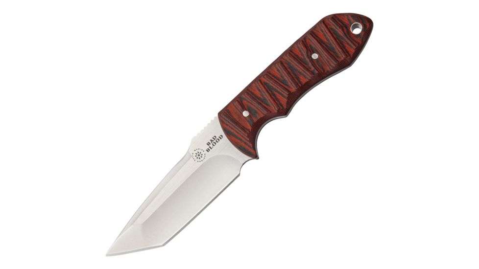 Hallmark Bad Blood - Mosier - Drifter Tanto Knive, 8Cr14Mov Stainless Steel 3 1/2in Blade, Red And Black G10 Handle, BB0131M