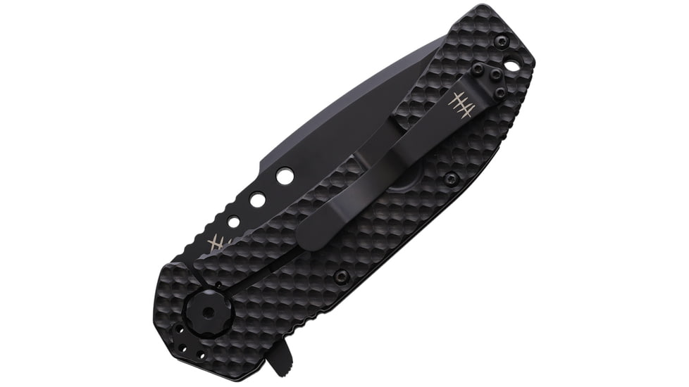 Hardcore Hardware MILSPEC Framelock Folding Knife, 3.5in, CPM S30V, Black PVD Partially Serrated Tanto Blade, Black G10 Handle, MILF-03PS
