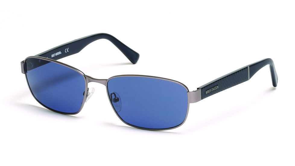 Harley Davidson Eyewear HD0919X Sunglasses - Matte Gunmetal Frame, Blue Lenses, 59 mm Lens Diameter HD0919X5909V