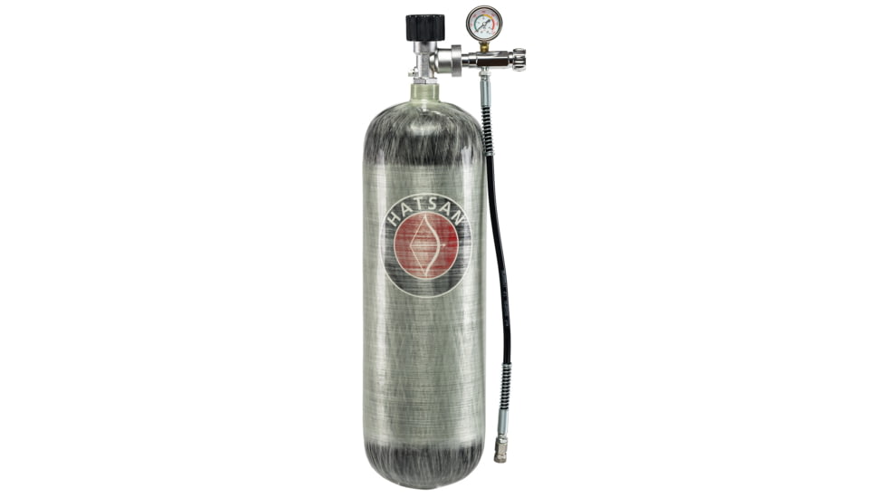 Hatsan TactAir 6.8L CF Fill Tank w/ Valve &amp; Fill Kit, Silver, HA91026
