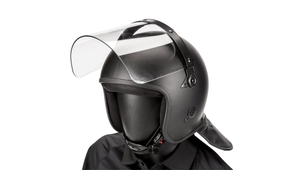 Haven Gear Adjustable Riot Helmet, Straight Visor, Matte Black, One Size Fits Most, HG-HMT