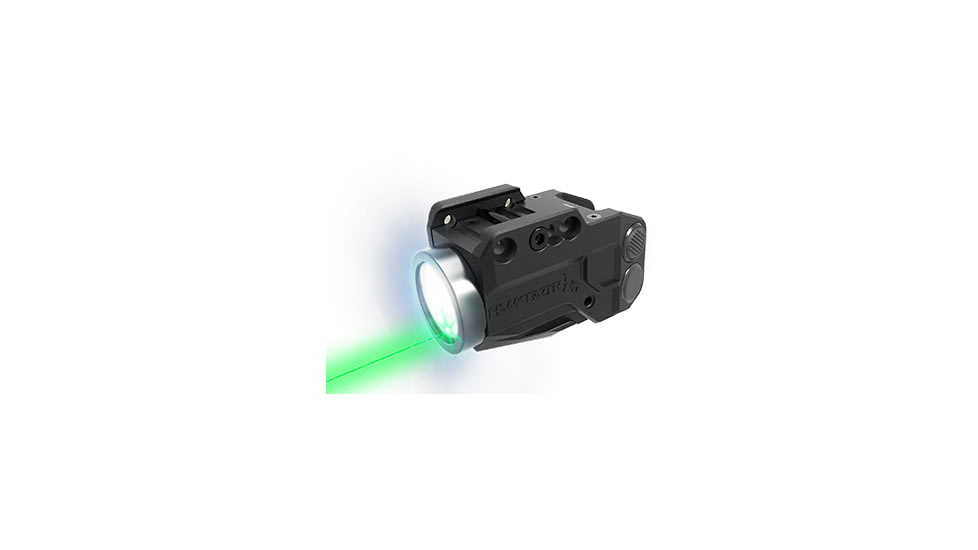 Hawk Gazer FLG-X Subcompact LED Flashlight Green Laser and LED Combo, Ambidextrous, On/off Switch, Black, HG-FLG-X