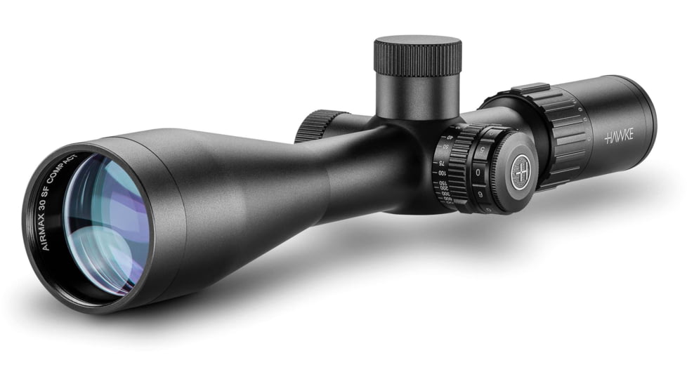 Hawke Sport Optics Airmax 30 Rifle Scope, 6-24x50mm SF Compact, 30mm Tube, SFP, AMX IR Reticle, Black, 13220