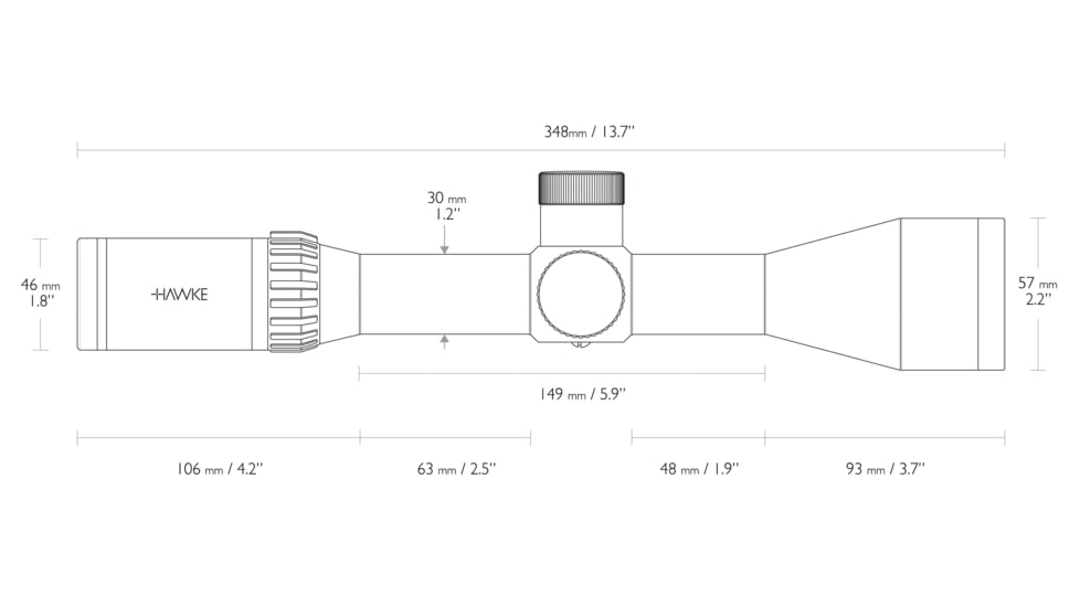 Hawke Sport Optics Airmax 30 SF 4-16x50mm Rifle Scope, 30mm, SFP, AMX IR, Black, 13311