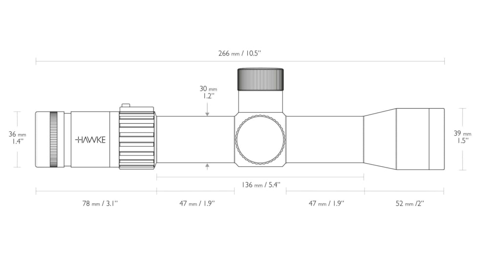 Hawke Sport Optics Airmax Touch 3-12x32mm SF, 30mm, SFP, AMX IR Reticle, Black, 13260