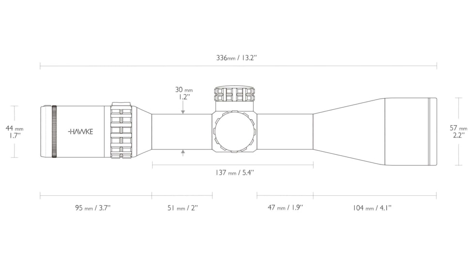 Hawke Sport Optics Frontier 30 Rifle Scope, 3-15x50mm SF, 30mm, FFP, Mil Pro IR Reticle, Black, 18520
