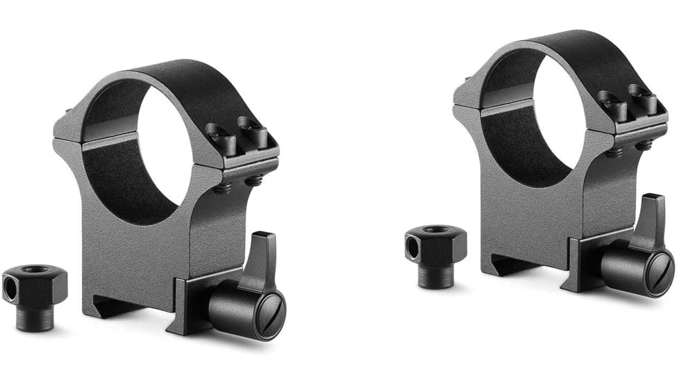 Hawke Sport Optics Professional Steel 30mm Weaver Scope Rings - 2-Pieces, High, Black, 23107