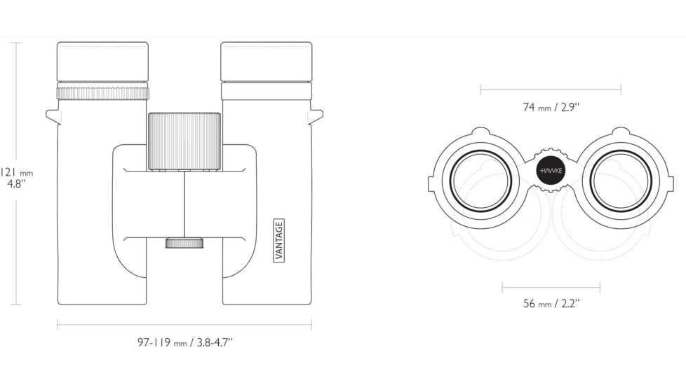 Hawke Sport Optics Vantage 10x32mm Fully Multi-Coated Binoculars, Green, 34121