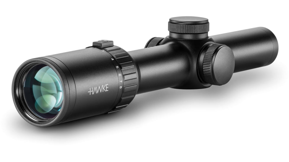 Hawke Sport Optics Vantage Rifle Scope, 1-8x24mm, 30mm Tube, L4A Fiber Dot Reticle, Black, 14510