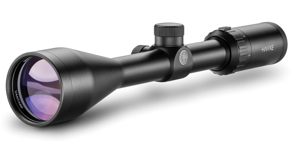 Hawke Sport Optics Vantage Rifle Scope, 3-9x50mm, 1in Tube, SFP, Mil Dot Reticle, Black, 14131