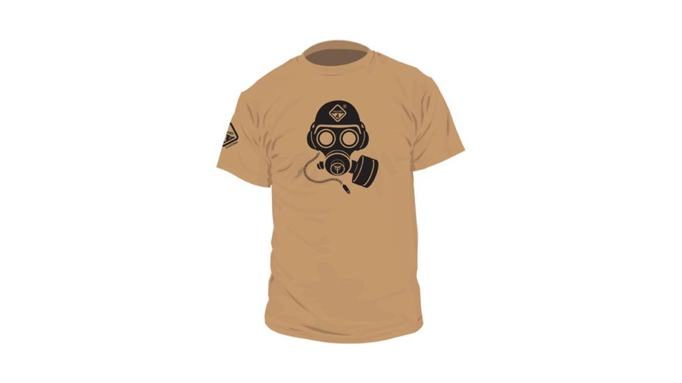 Hazard 4 Gas Mask Cotton T-Shirt - Men's, Coyote, Extra Small, APRG-GAS-CYT-XS