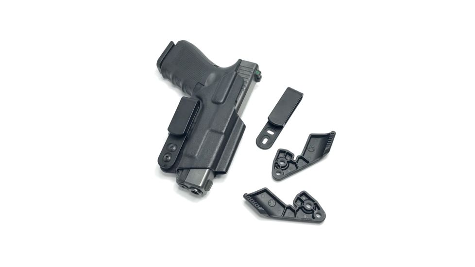 Hazmat Holster Works NV3 Glock 9/40 IWB/AIWB Kydex Ambidextrous Holster, Black, NV3-Glock-9-40-0001