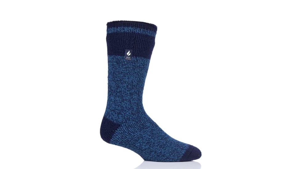 Heat Holders Rook Block Twist Crew Sock - Mens, Navy/Denim, US 7-12, HHM06255