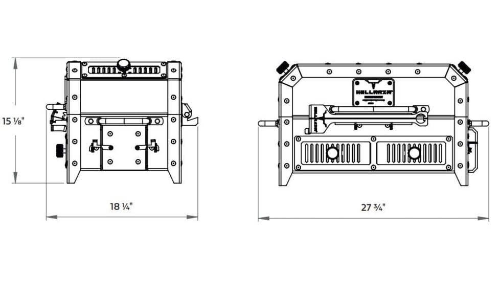 OPMOD HellRazr YAMA Charcoal Grill Dimensions