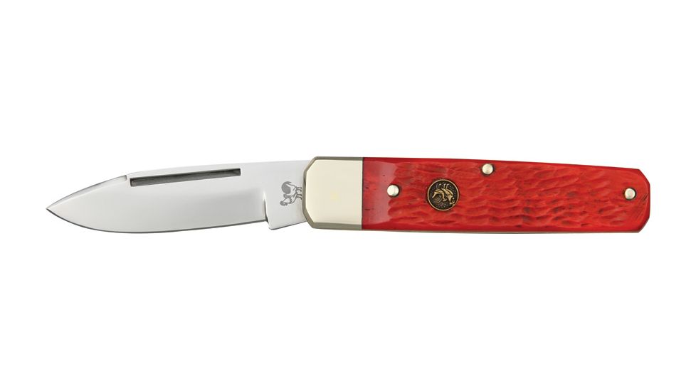 Hen &amp; Rooster 1-Blade Folder Red Jigged Folding Knife, 2.75in, Spear Blade, Red Jigged Bone Handle HR271RJB