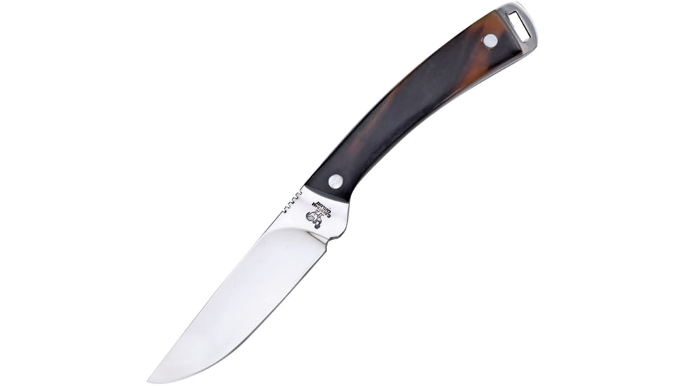 Hen &amp; Rooster Fixed Blade Ox Horn Knife, 3.25 mirror finish 440 stainless blade, Ox horn handle, HR-5019OX