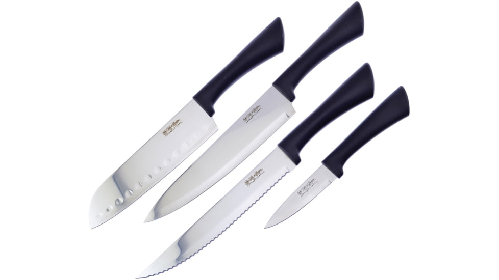 Hen &amp; Rooster Kitchen Set Black ABS Knife, Black ABS handle, HRI-064B