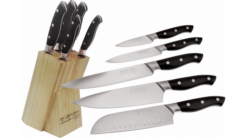 Hen &amp; Rooster Kitchen Set Knife, Black ABS handle, HRI-062