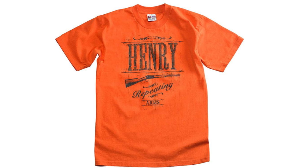 Henry Repeating Arms Classic Short Sleeve T-Shirt - Mens, Orange, Large, HTS005L