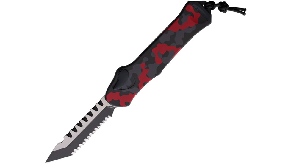 Heretic Knives Auto Hydra OTF Recurve Red, H00610CRCAMO
