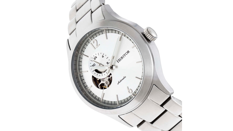 Heritor Automatic Antoine Semi-Skeleton Bracelet Watch, Silver, One Size, HERHR8501