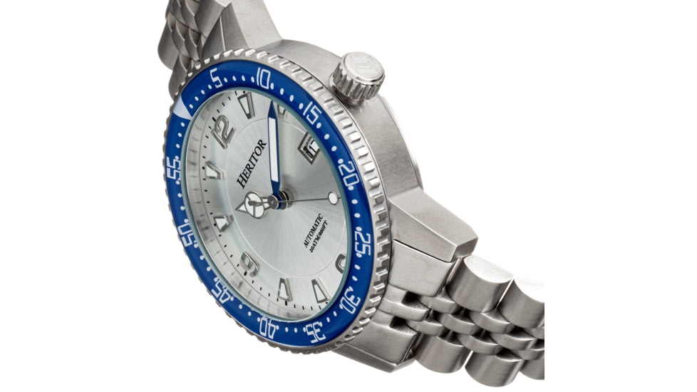 Heritor Automatic Dominic Bracelet Watch w/Date, Blue/Silver - Mens, HERHR9801