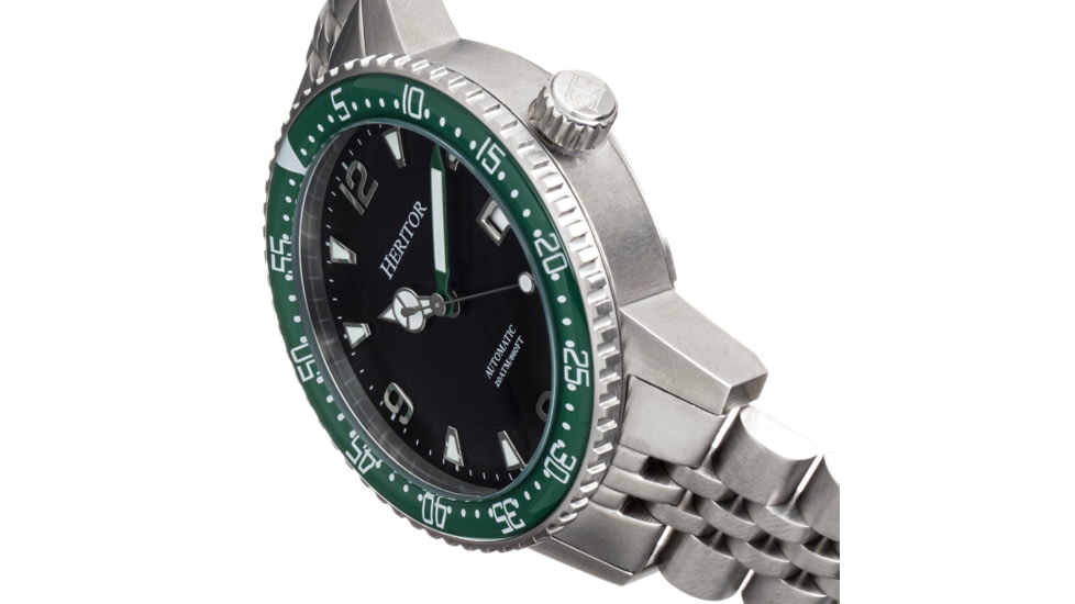 Heritor Automatic Dominic Bracelet Watch w/Date, Green/Black - Mens, HERHR9803