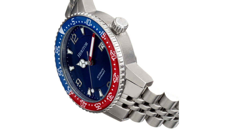 Heritor Automatic Dominic Bracelet Watch w/Date, Red/Blue/Blue - Mens, HERHR9806