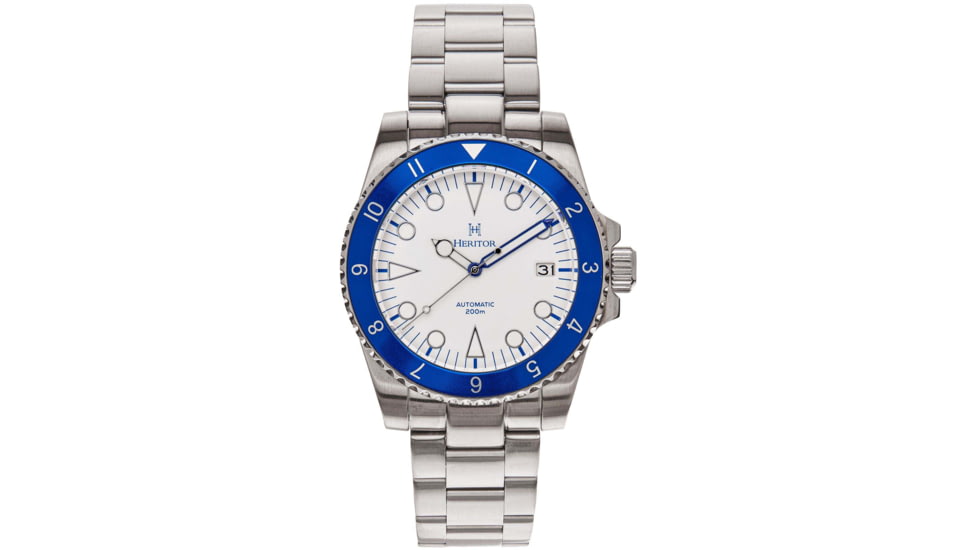 Heritor Automatic Luciano Bracelet Watch w/Date, Blue/White, One Size, HERHS1503