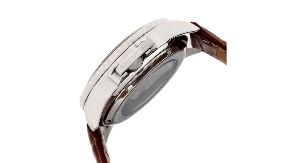 Heritor Automatic Pytheas Leather-Band Watch, black  camel HERHR2108